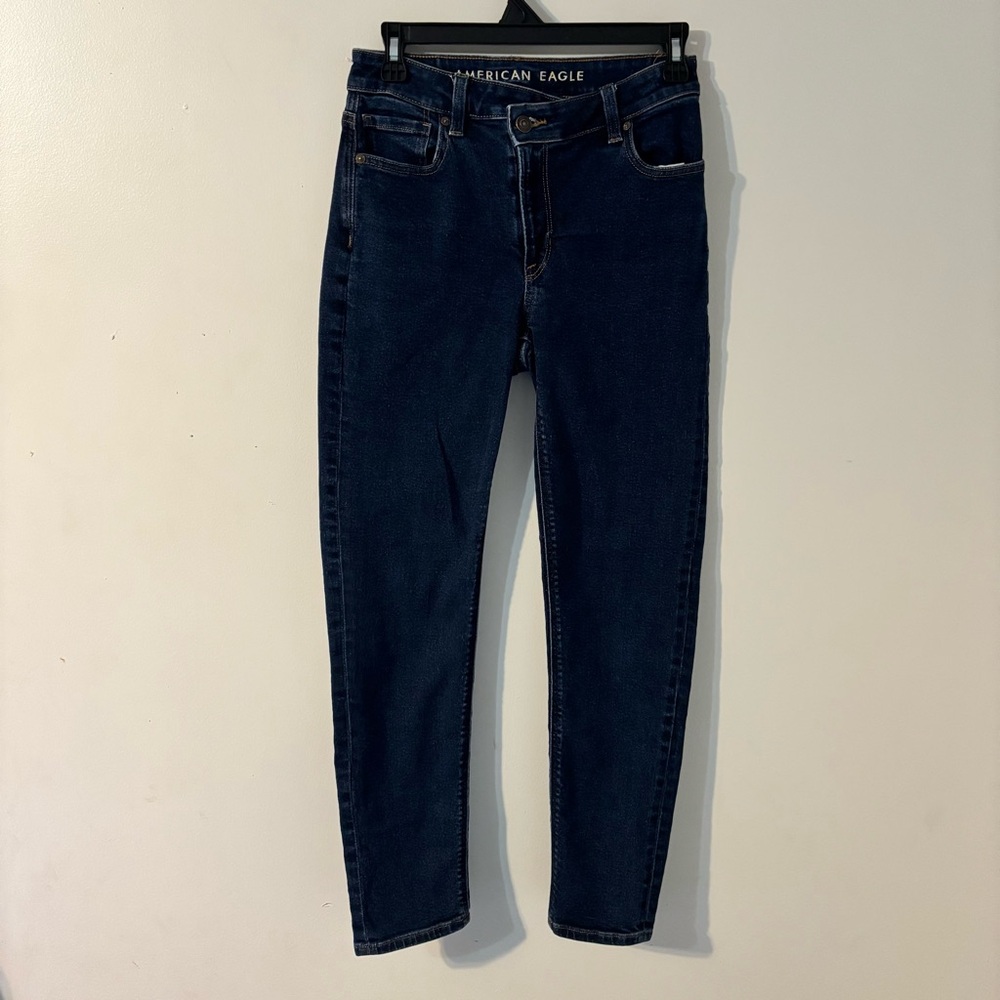 American Eagle Outfitters Women's Dark Blue Skinny Jeans